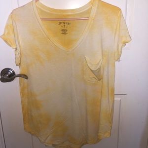 yellow v neck